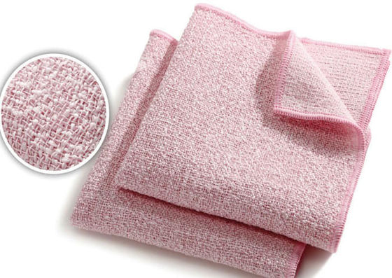 300gsm Microfiber Window Cloth Pink Microfiber Towels For Bathroom Cleaning